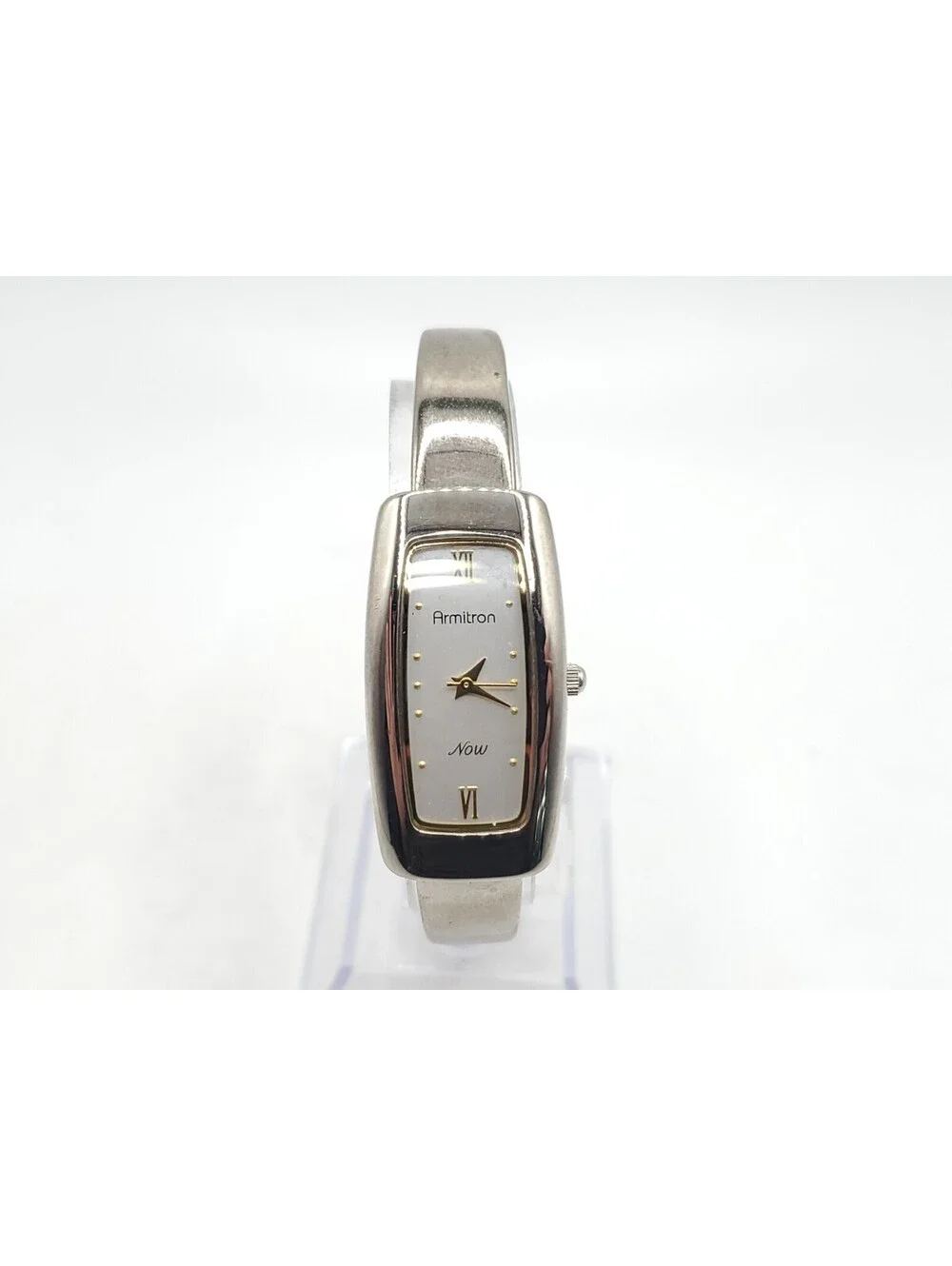 Armitron Now Quartz Watch Women's New Battery Silver Tone White Dial 18mm